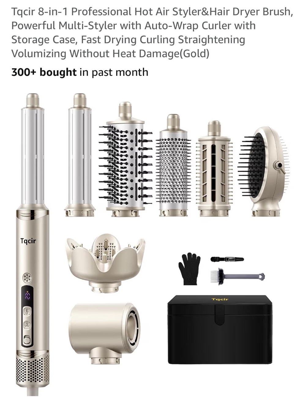 Tqcír 8-in-1 Professional Hot Air Styler & Hair Dryer Brush